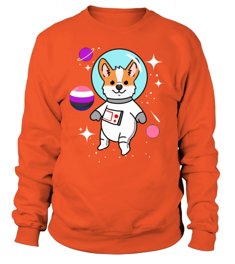 Corgi Space Genderfluid Pride Women's Sweatshirt