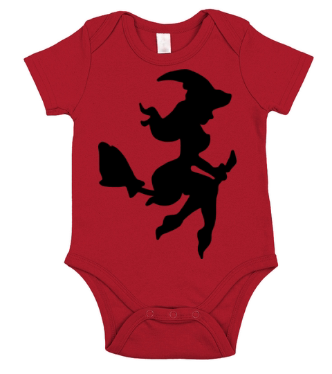 Witch Broom Short Sleeve Baby One-Piece
