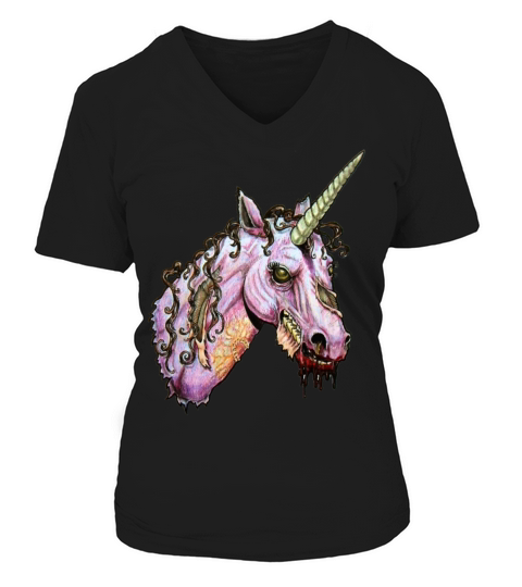 Unicorn Zombie Women's V-Neck T-shirt