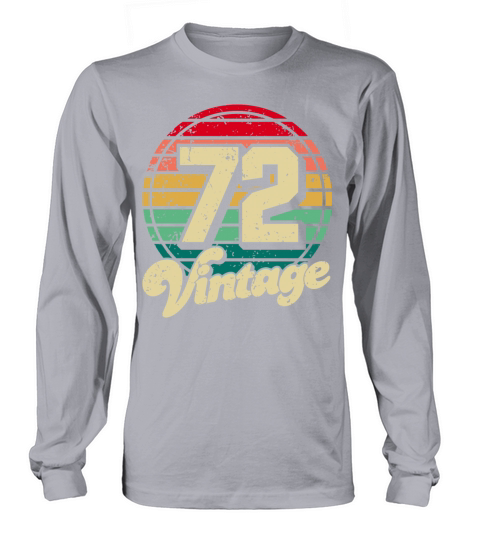 Vintage 1972 50th Birthday Fiftieth Gift Long sleeved Unisex
