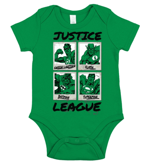 Justice League Comic Panel Draft Short Sleeve Baby One-Piece