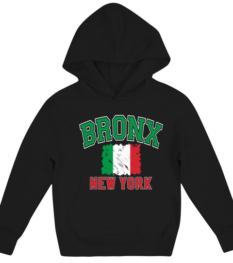 Bronx New York Style Italy Flag Kids Hoodie