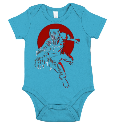 Black Panther Short Sleeve Baby One-Piece