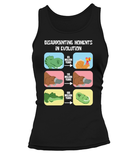 Evolution Dino platypus crocodile joke gift Women's Tank Top