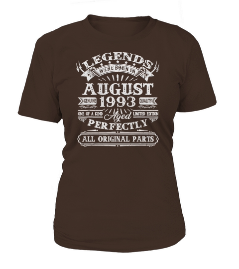 Vintage Born In August 1993 Man Myth Legend 27 Yea Women's T-Shirt
