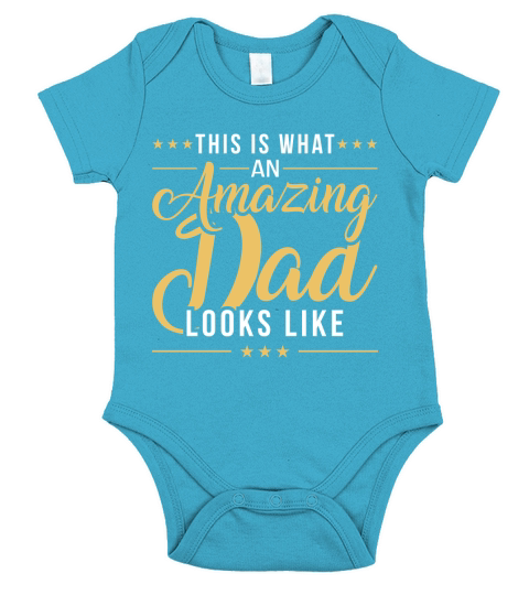 This is what an amazing dad looks like Short Sleeve Baby One-Piece