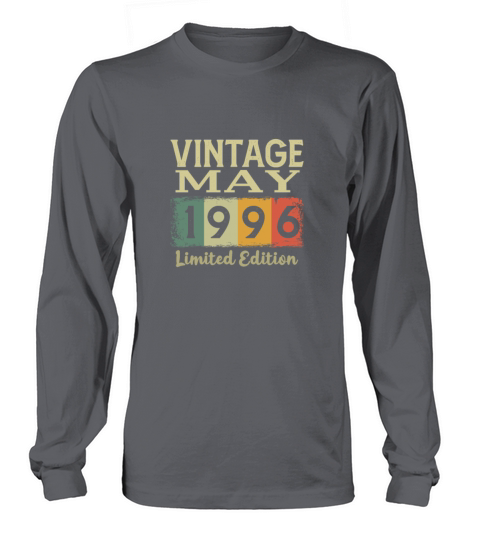 Vintage Retro 25th Birthday Gift May 1996 Women's Long Sleeve