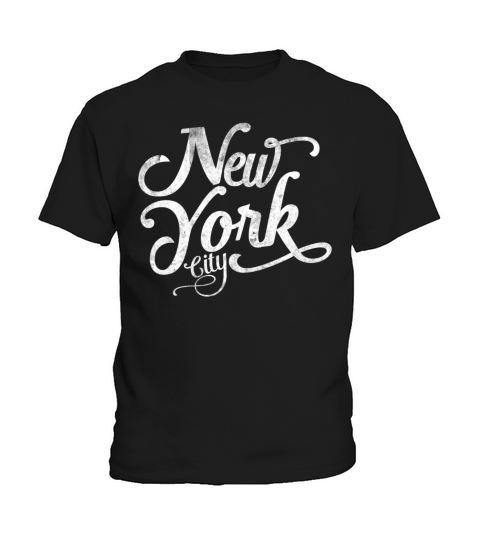 New York City vintage typography - white Kids T-Shirt