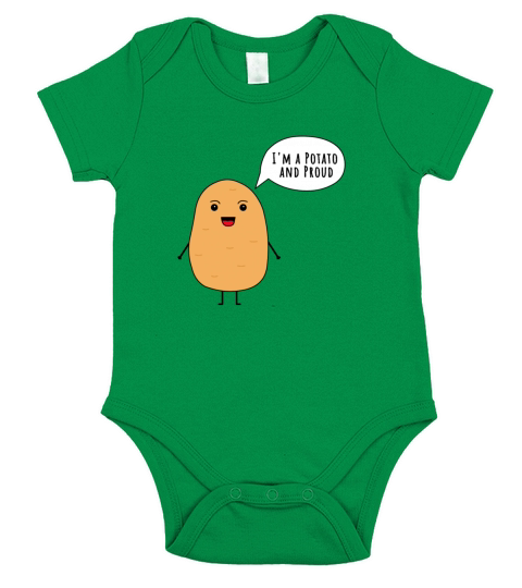 I m a potato and proud Short Sleeve Baby One-Piece