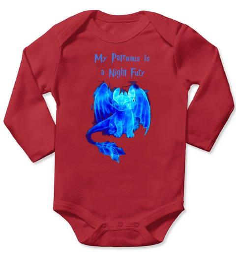 My Patronus Is A Night Fury - Ladies V-Neck Long Sleeve Baby One-Piece
