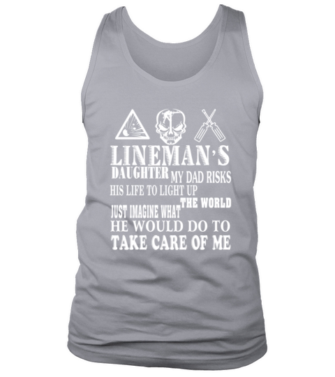 Linemans Daughter T Shirt electrician t shirt funny daddy husband lineman Tank Top Unisex