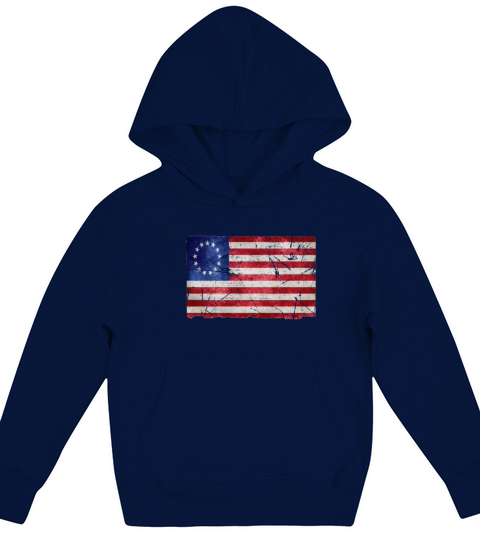 Old Betsy Ross American Flag Shirt Kids Hoodie
