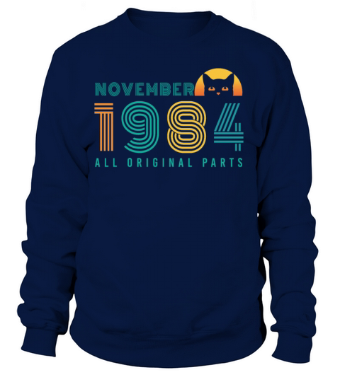 Born November 1984 Cat Vintage Women's Sweatshirt