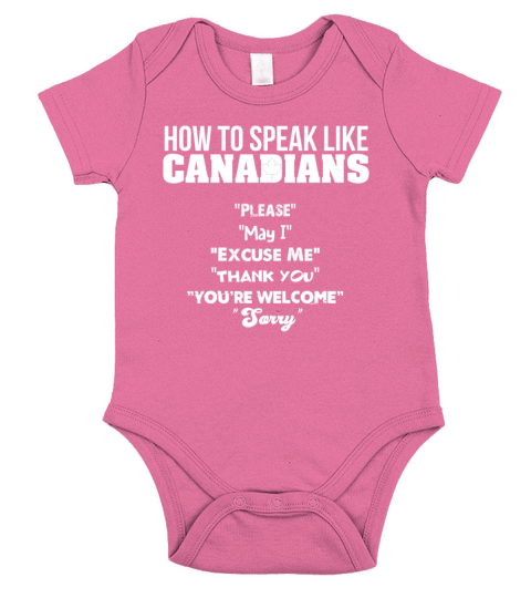 How to Speak Like Canadians Short Sleeve Baby One-Piece