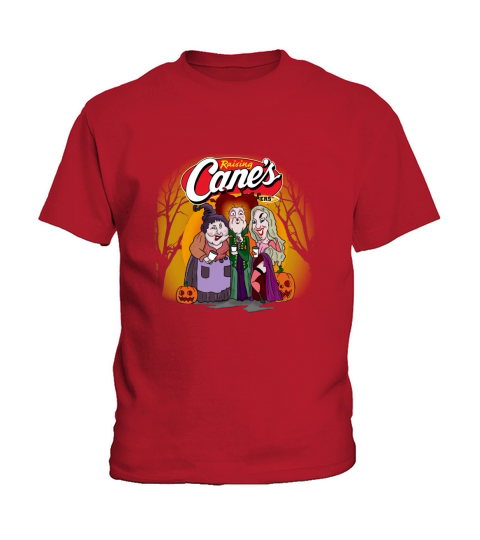 Hocus Pocus Sanderson Sisters Raising Canes Chicken Fingers Halloween Pumpkin Kids T-Shirt