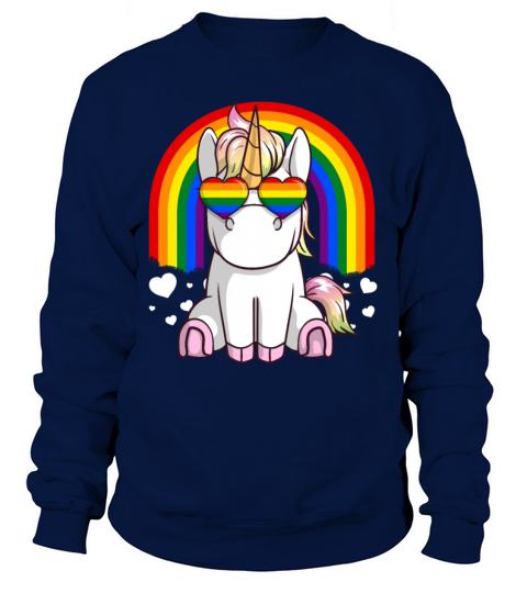 Gay Pride Unicorn - LGBTQ Support Women's Sweatshirt
