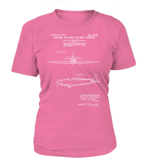 Airplane 1936 Patent Print Plane Gift Ideas for D T-Shirt Woman