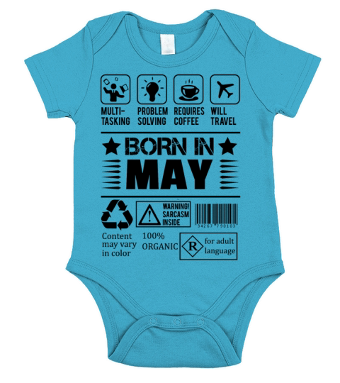 Born In May Short Sleeve Baby One-Piece