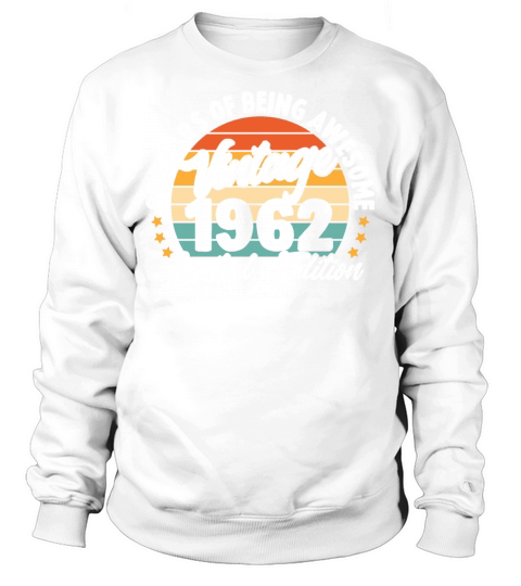 Vintage Gift Birthday 60 Years For Borns 1962 Women's Sweatshirt