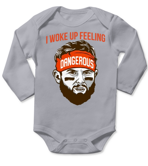 Baker Mayfield I Woke up Feeling Dangerous Long Sleeve Baby One-Piece