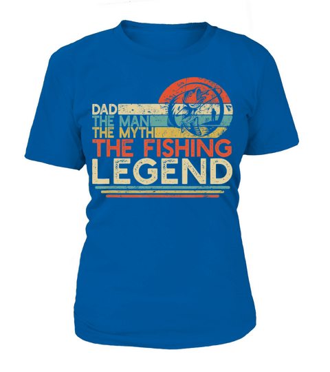 Mens Vintage Bass Fishing Dad Man The Myth The Women's T-Shirt