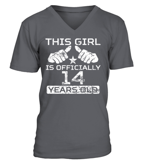 This Girl Is Officially 14 Years Old Men's V-Neck T-shirt