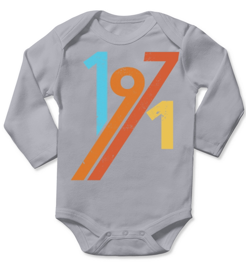1971 vintage retro birthday Long Sleeve Baby One-Piece