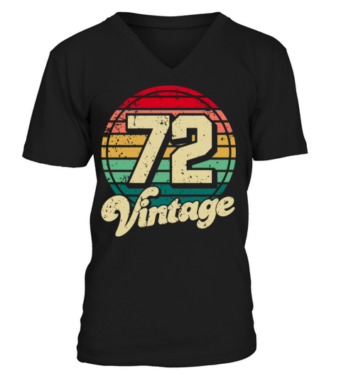 Vintage 1972 50th Birthday Fiftieth Gift V-Neck T-shirt