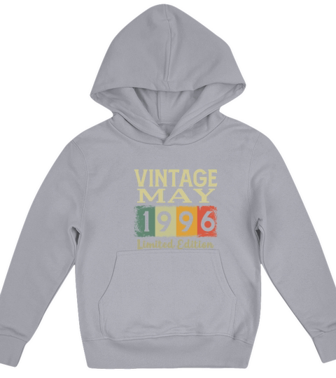 Vintage Retro 25th Birthday Gift May 1996 Kids Hoodie