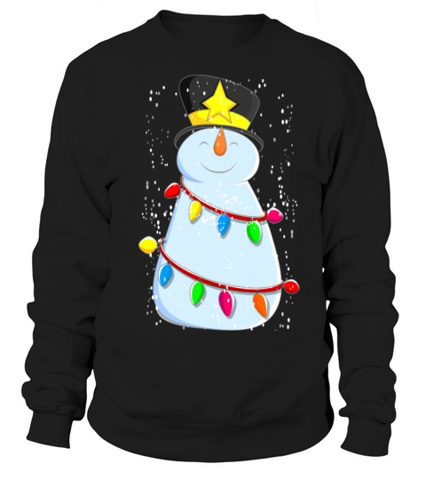 Cute Snowman With Snow Women's Sweatshirt