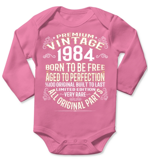 PREMIUM VINTAGE 1984 Long Sleeve Baby One-Piece
