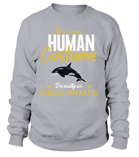 this is my human costume im really an orca whale Men's Sweatshirt