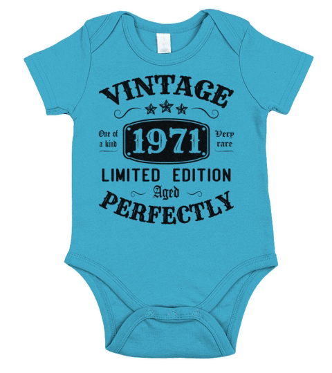 Vintage 1971 Limited Edition Aged Perfectly Short Sleeve Baby One-Piece