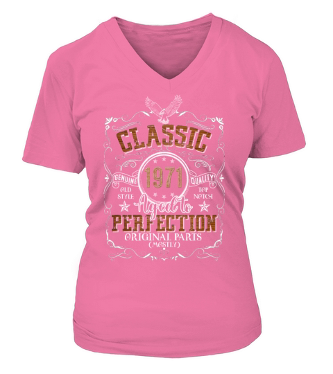 Shirt Vintage 1971 Aged Perfection Women's V-Neck T-shirt
