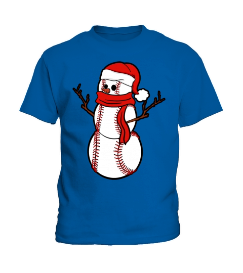 Baseball Snowman Kids T-Shirt