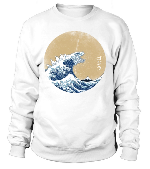 Hokusai Kaiju - Vintage version T-Shirt Sweatshirt Unisex