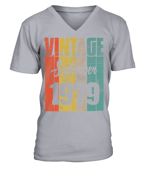 Birthday 365 Vintage September 1979 Birthday Gifts Men's V-Neck T-shirt