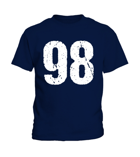White Vintage Style Number 98 T-Shirt Kids T-Shirt