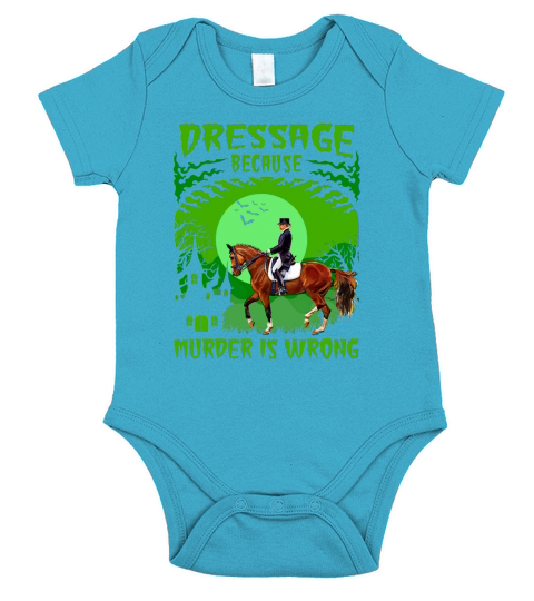 Dressage because murder is wrong halloween Short Sleeve Baby One-Piece