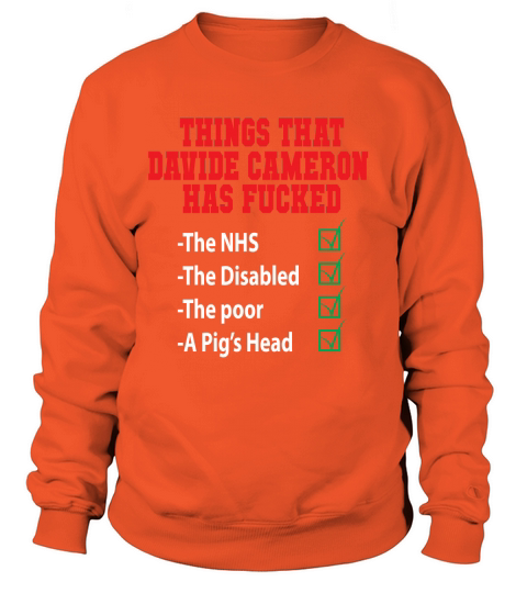 Things that Davide Camron has Fucked Women's Sweatshirt