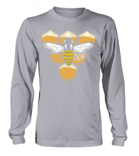 Cute Bee Honeycomb Honey Nature Beekeeper Women's Long Sleeve