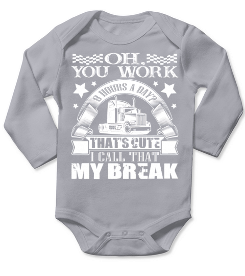 Truck Driver Break Long Sleeve Baby One-Piece