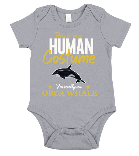 this is my human costume im really an orca whale Short Sleeve Baby One-Piece