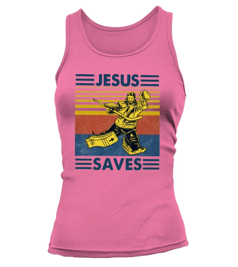 Vintage Jesus saves Hockey shirt Tank top Woman