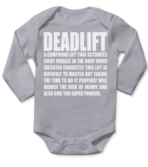 DEADLIFT Long Sleeve Baby One-Piece