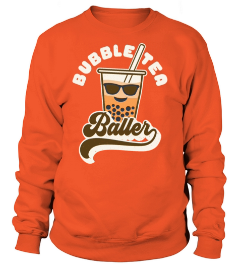 Bubble Tea Baller Vintage Boba Drink Retro Text Women's Sweatshirt