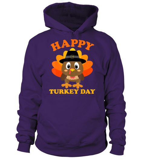 Happy Turkey Day Shirt Cute Little Pilgrim Gift Women's Hoodie