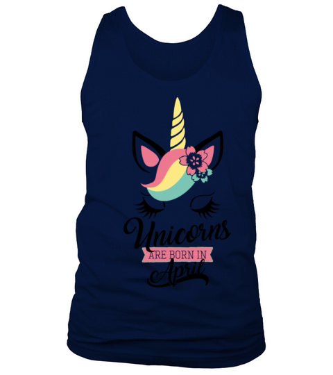 unicorns are born in april Men's Tank Top