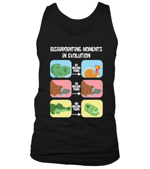 Evolution Dino platypus crocodile joke gift Men's Tank Top