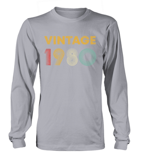 Vintage 1980 40th Birthday Men's Long Sleeve